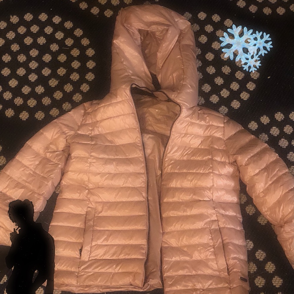 pink winter/snow zip up jacket w/ hood